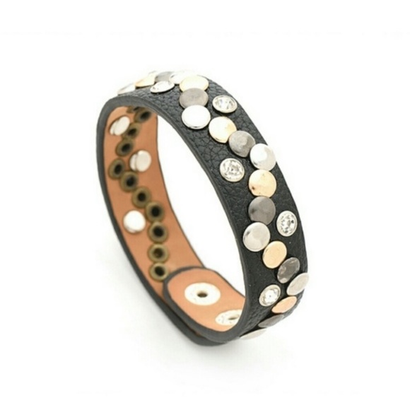 LEATHER Snap Bracelet Rust or Black - Picture 8 of 8